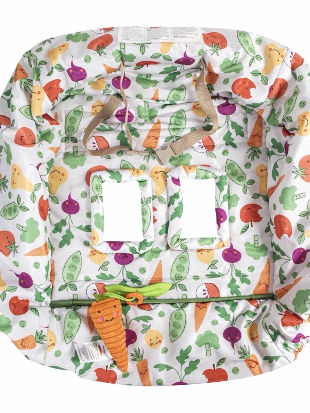 Kids Convertible Floor Seat with Colorful Veggie Print - Unbranded